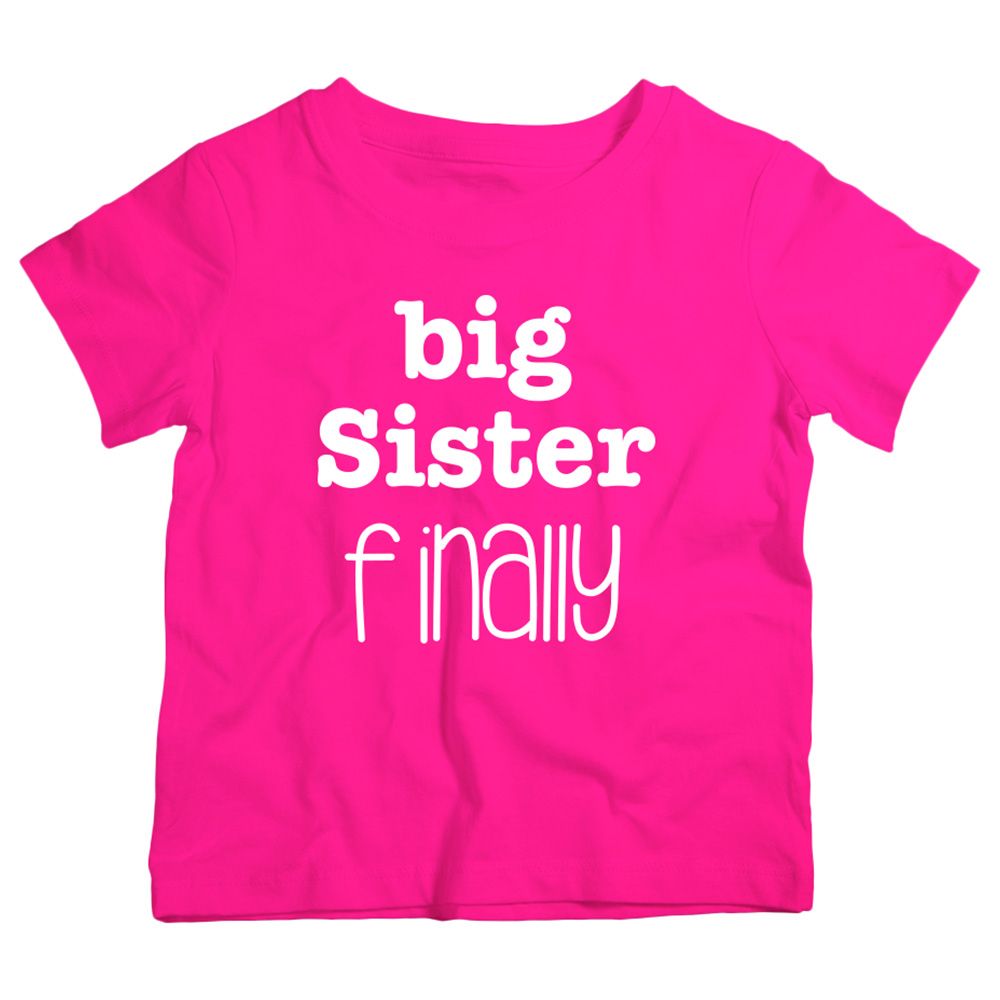 Twinkle Hands - Big Sister Finally T-Shirt - Pink