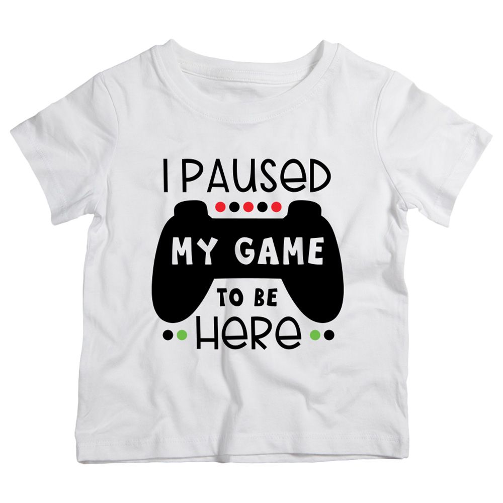 Twinkle Hands I Paused My Game To Be Here T-Shirt - White