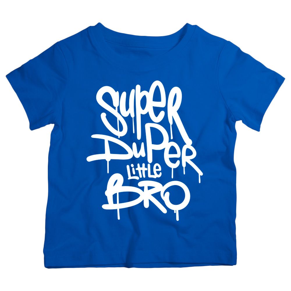 Twinkle Hands - Super Duper Little Bro T-Shirt - Blue