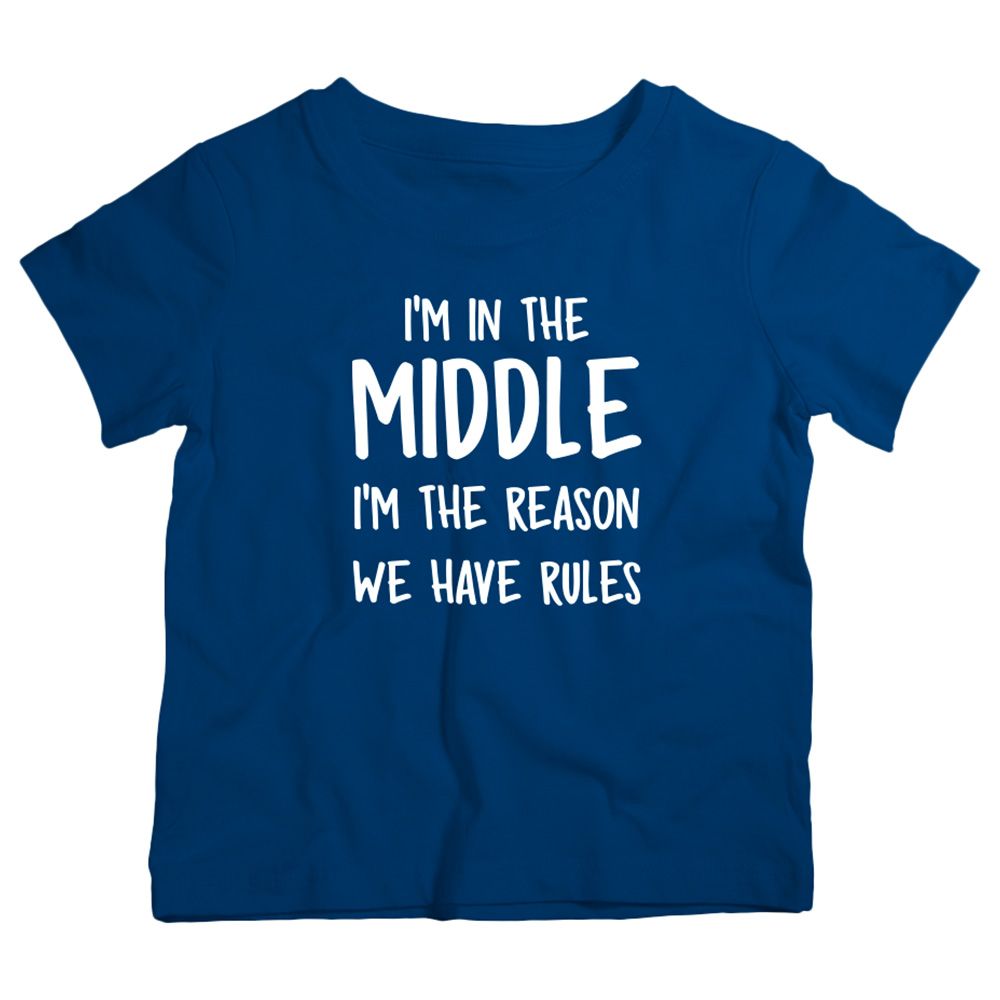 Twinkle Hands - I Am In The Middle T-Shirt - Navy