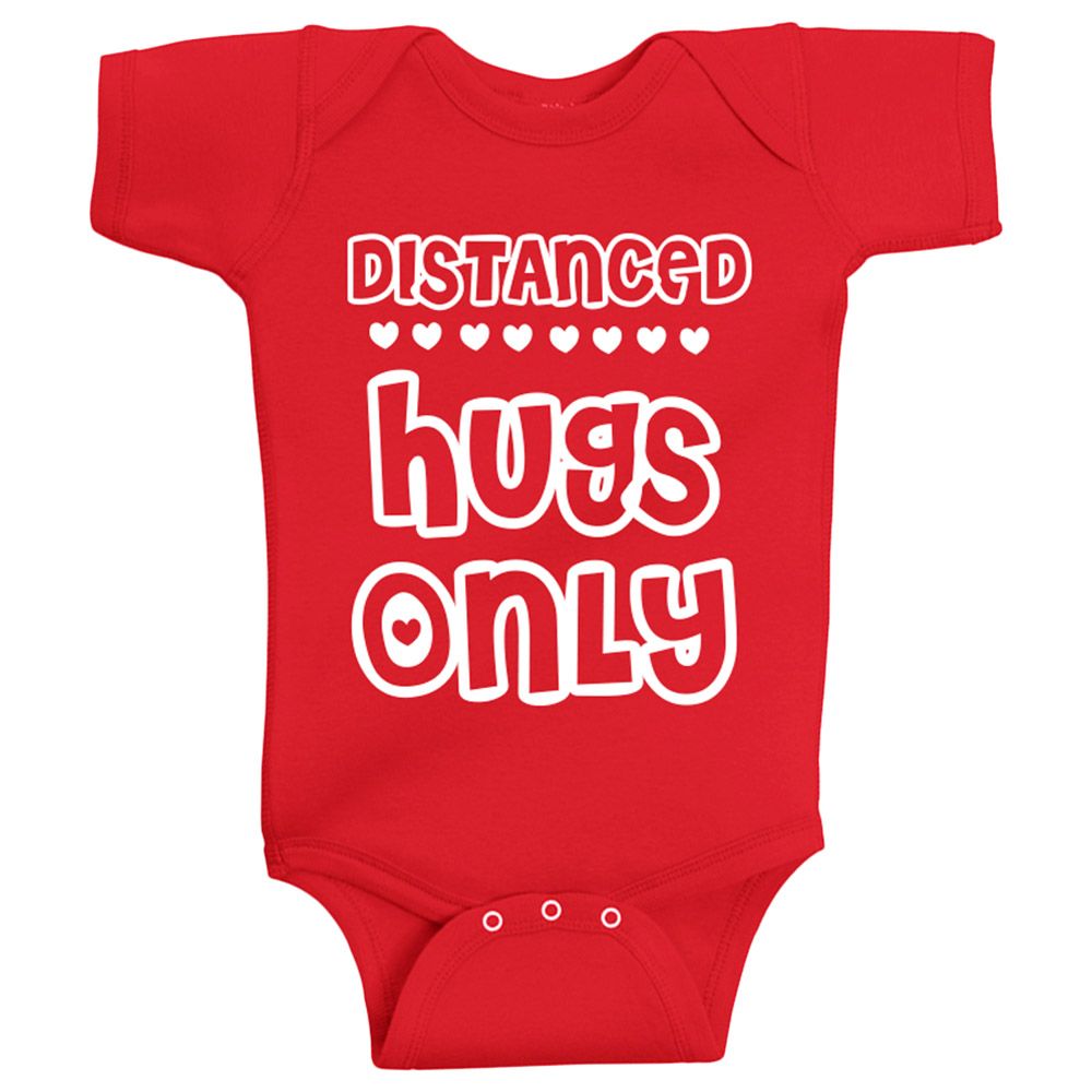 Twinkle Hands - Distanced Hugs Only Bodysuit - Red