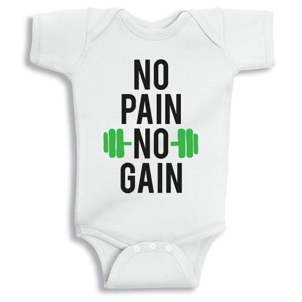 Twinkle Hands - No Pain No Gain Baby Onesie