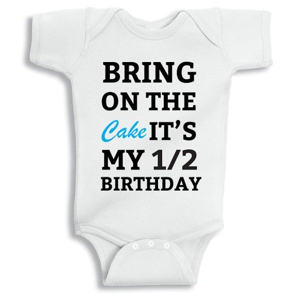 Twinkle Hands - My 1/2 Birthday Baby Onesie