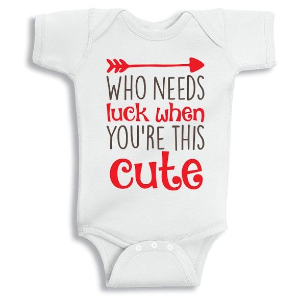 Twinkle Hands - Who Needs Luck Baby Onesie