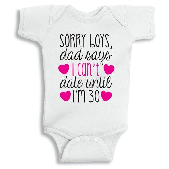 Twinkle Hands - Can't Date Until 30 Baby Onesie