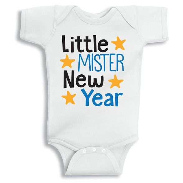 Twinkle Hands - Little Mister New Year Baby Onesie