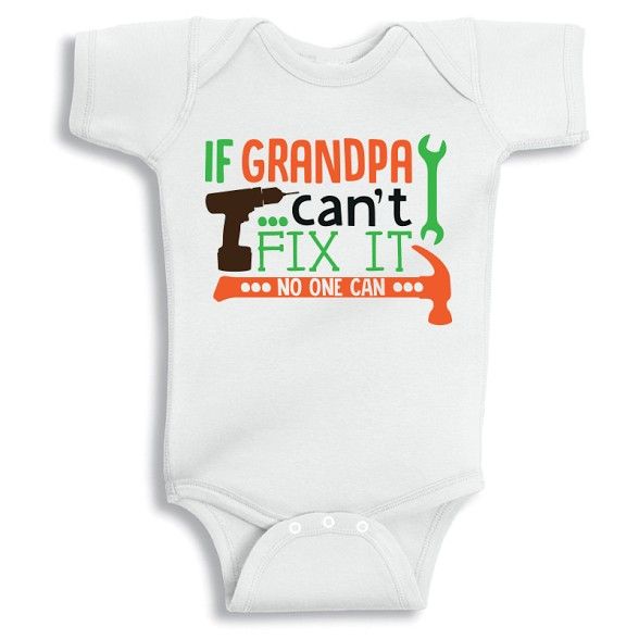 Twinkle Hands - If Grandpa Can't Fix It Baby Onesie