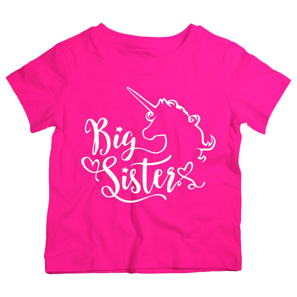 Twinkle Hands - Big Sister Unicorn T-Shirt - Pink