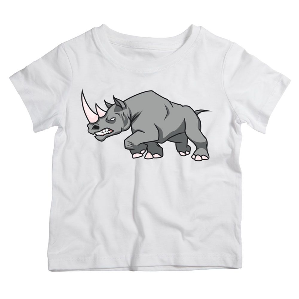 Twinkle Hands - Angry Rhino T-Shirt - White