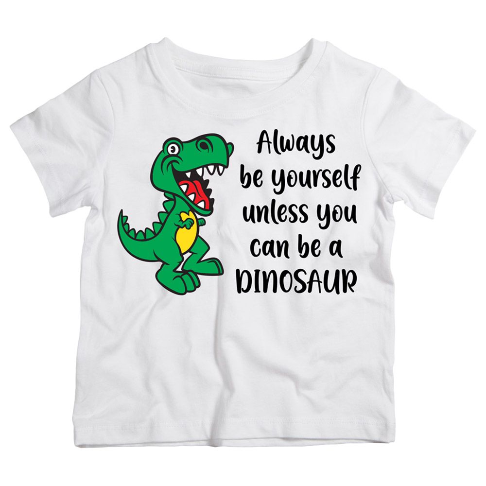 Twinkle Hands - You Can Be A Dinosaur T-Shirt - White