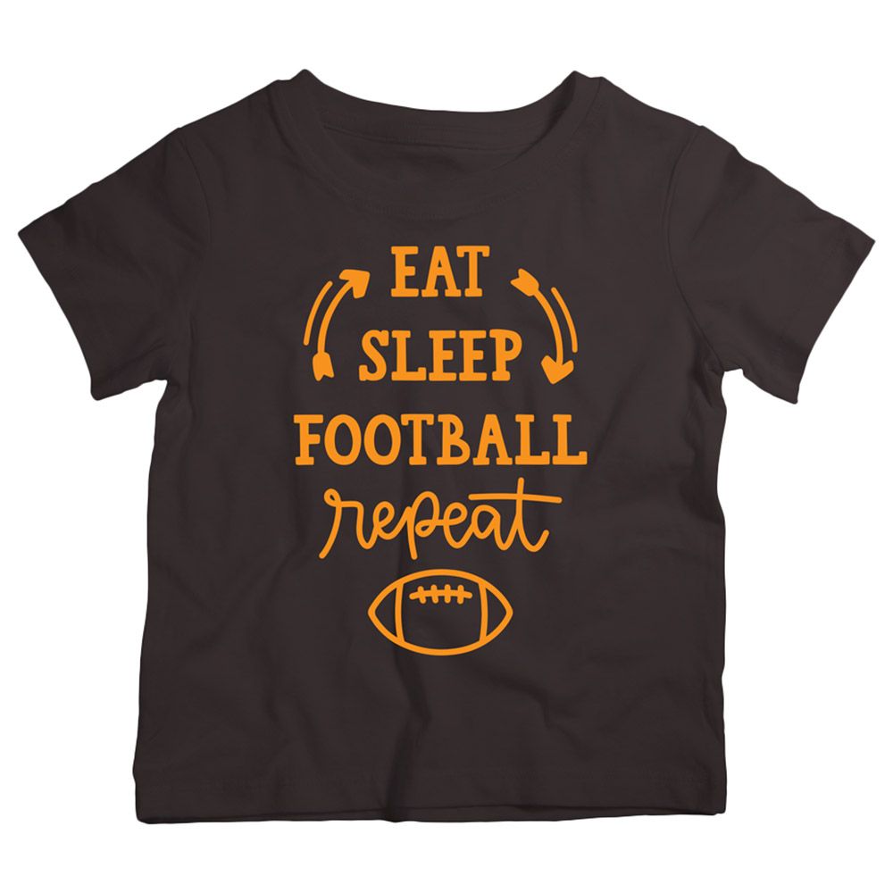 Twinkle Hands - Eat Sleep Football T-Shirt - Black