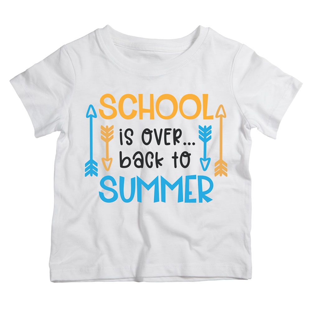 Twinkle Hands - School Is Over Back T-Shirt - White