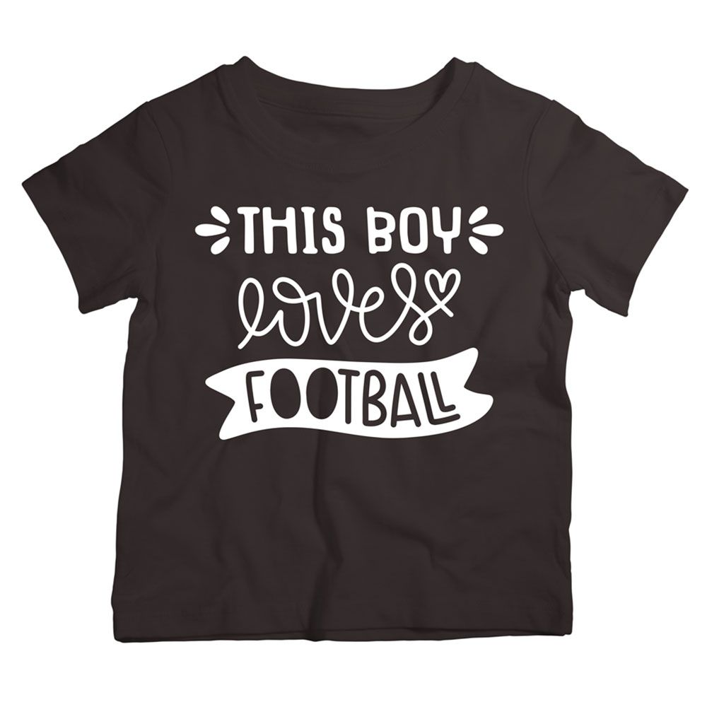 Twinkle Hands - Boy Loves Football T-Shirt - Black