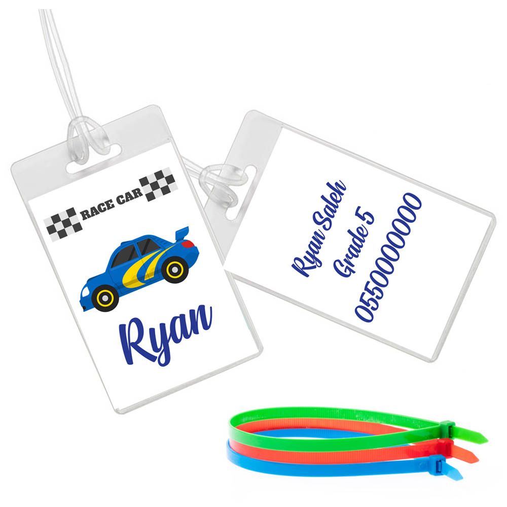 Twinkle Hands - Stylesh Racing Car Luggage Tag