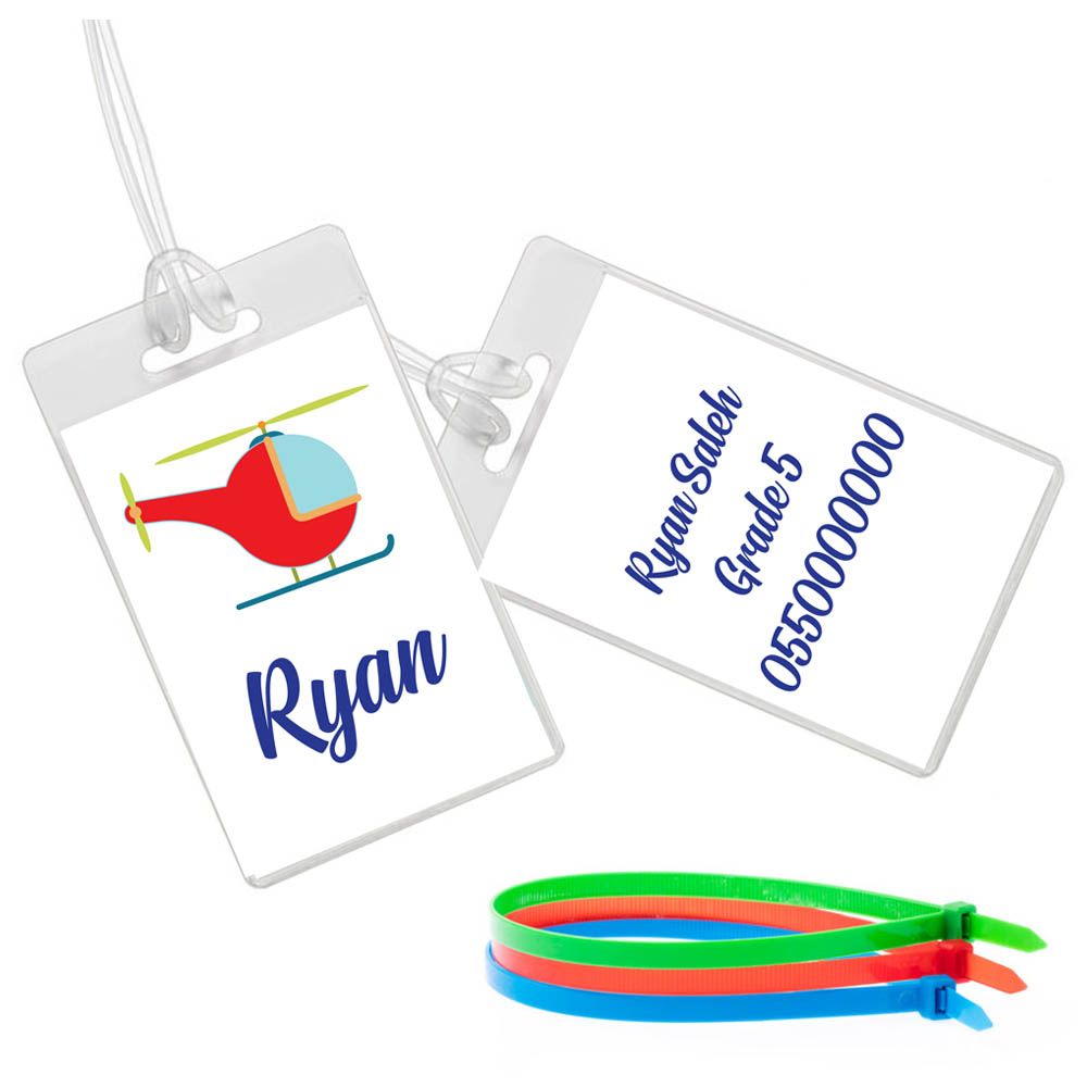 Twinkle Hands - Helicopter Luggage Tag