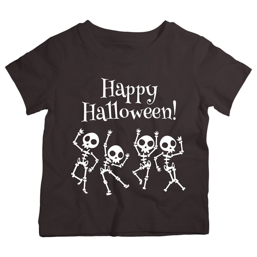 Twinkle Hands - Happy Halloween Cotton T-Shirt Brown