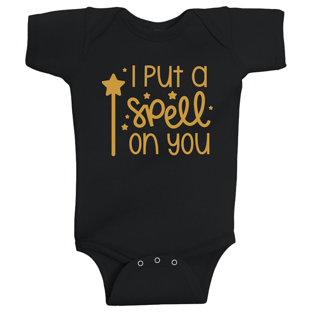 Twinkle Hands - I Put A Spell On You Baby Onesie Black