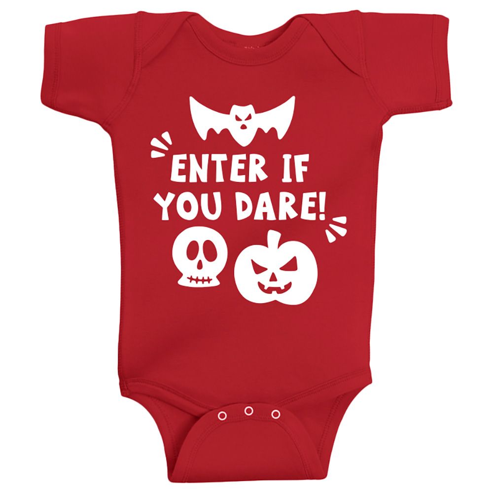 Twinkle Hands - Enter If You Dare Halloween Onesie Red