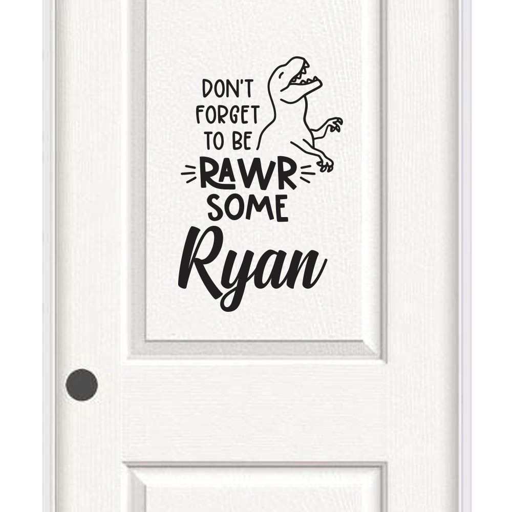 Raw Some Dinosaur - Personalized Wall Decal