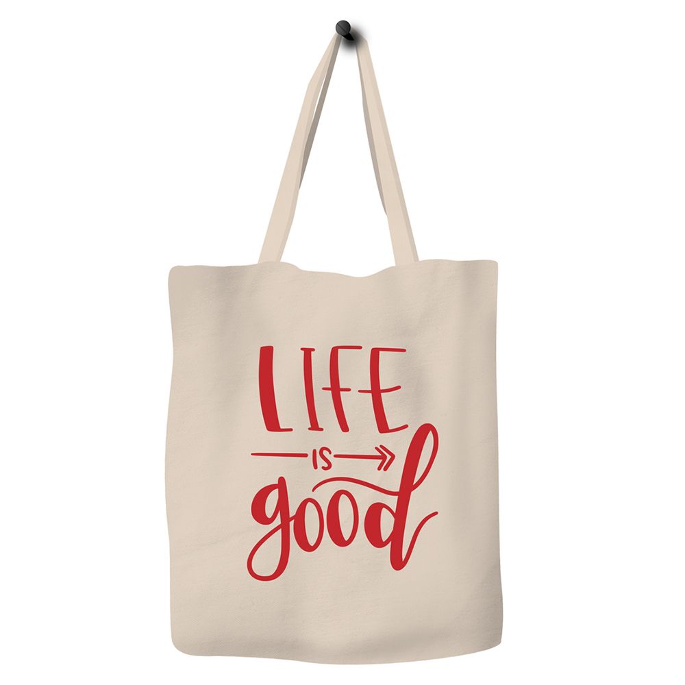 Save The Ocean - Eco Tote Bag - Life Is Good - Red