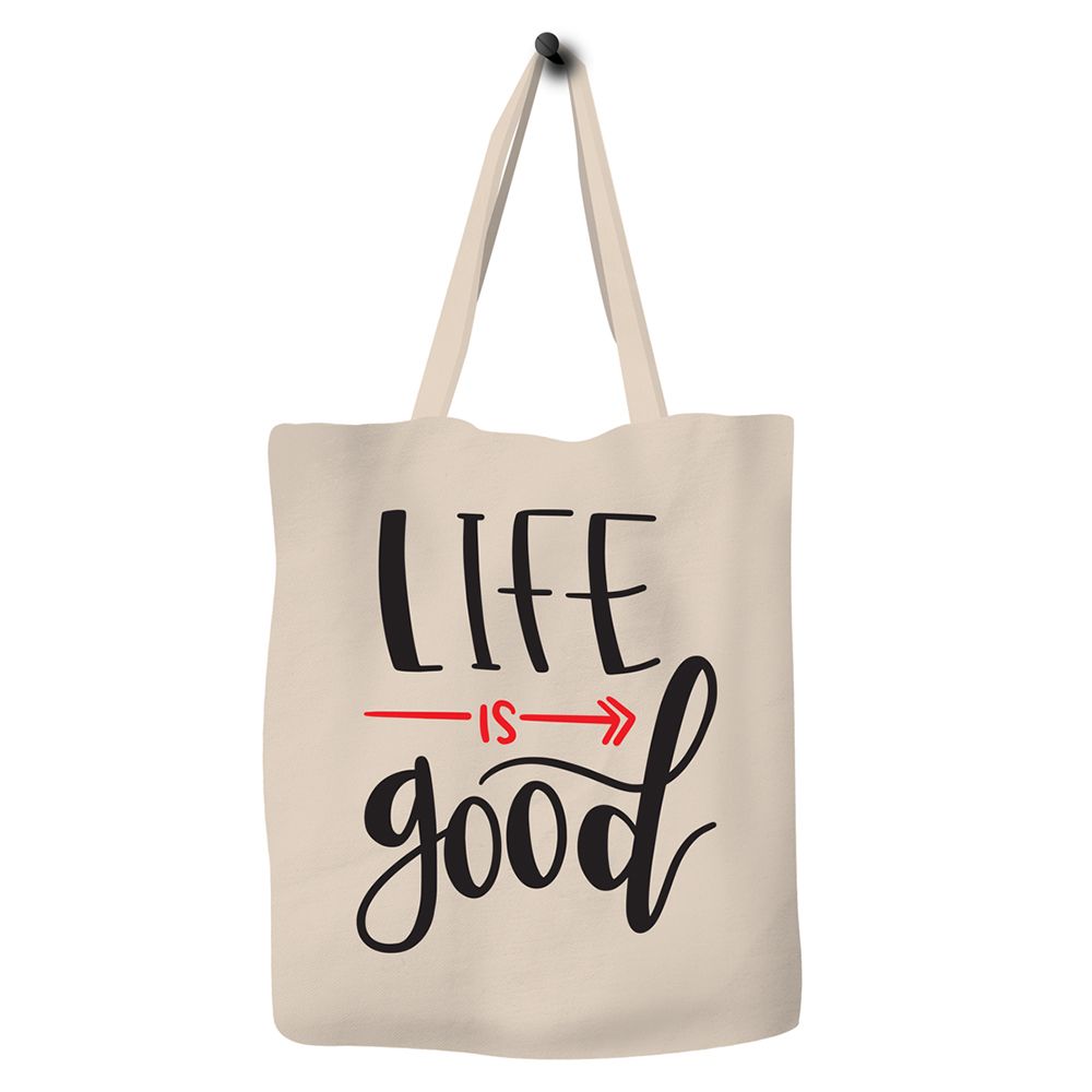 Save The Ocean - Eco Tote Bag - Life Is Good - Black