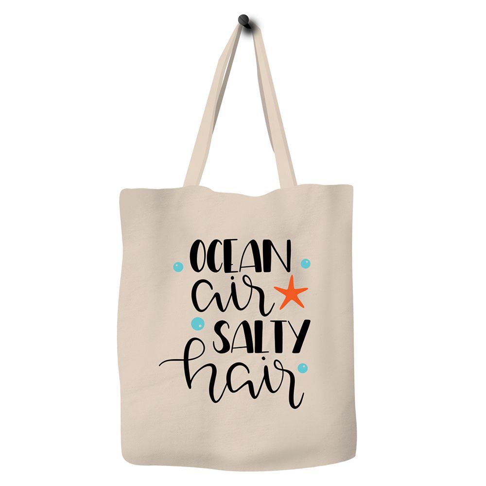 Save The Ocean - Eco Tote Bag - Ocean Air Salty Hair