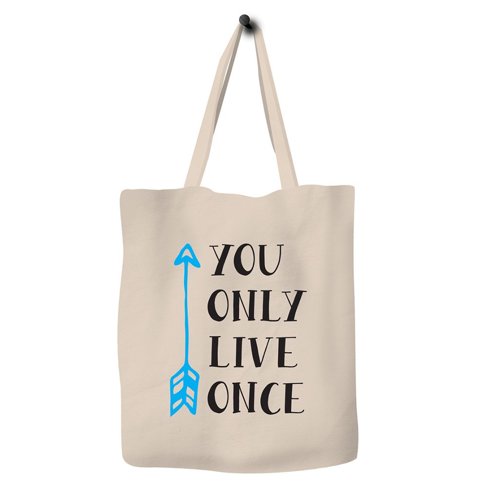 Save The Ocean - Eco Tote Bag - You Only Live Once - Blue