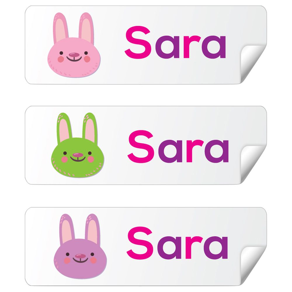 Twinkle Hands - Personalized Waterproof Labels - Bunny