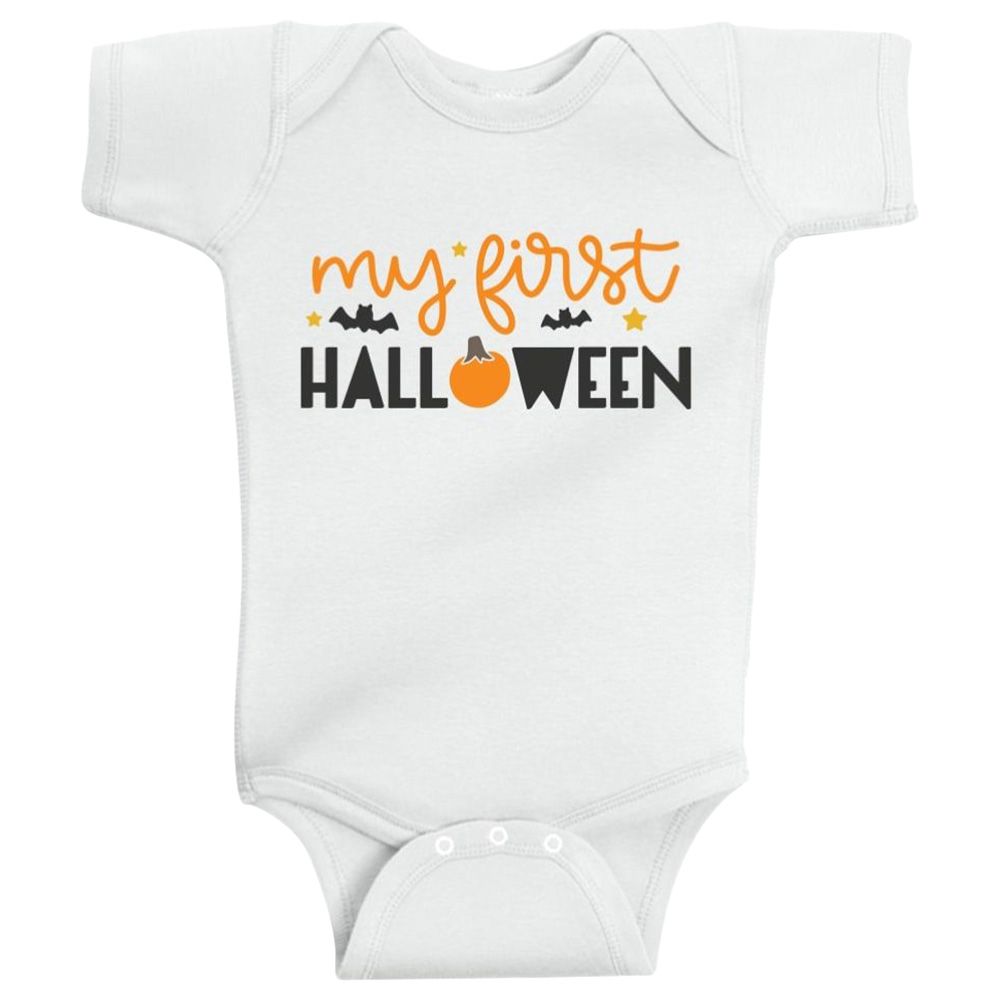 Twinkle Hands - My First Halloween Baby Onesie - White