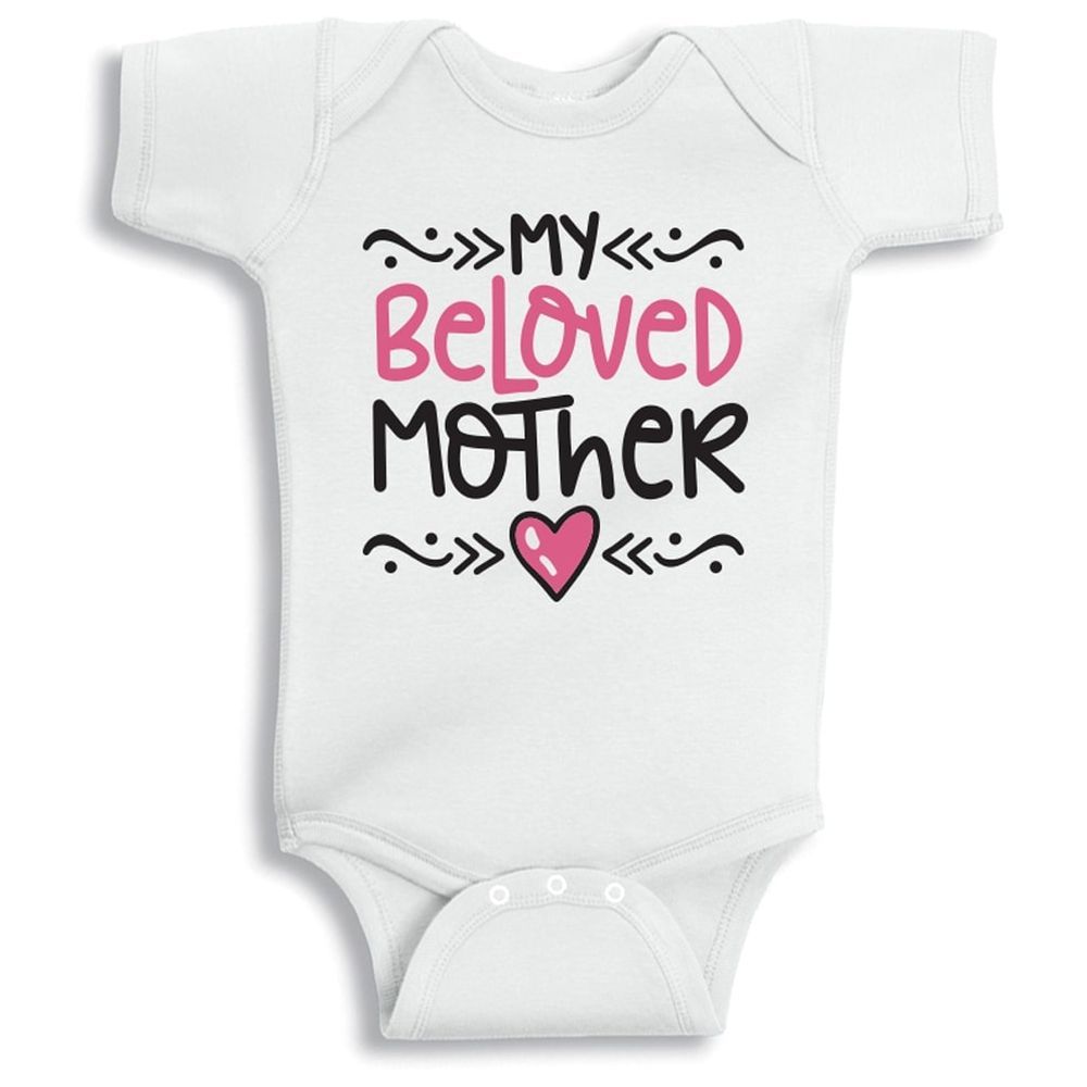 Twinkle Hands - My Beloved Mother Onesie - White