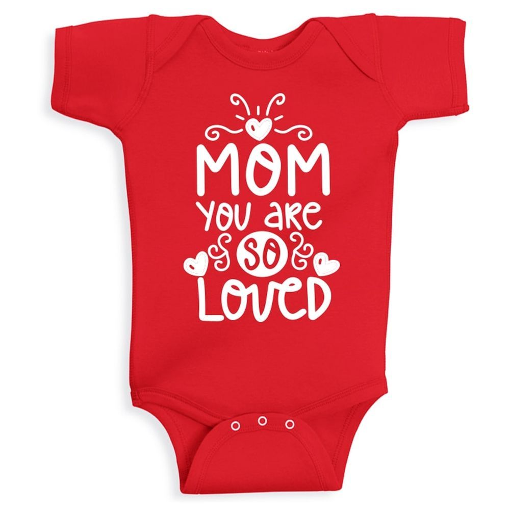 Twinkle Hands - Mom You Are So Loved Onesie - Red