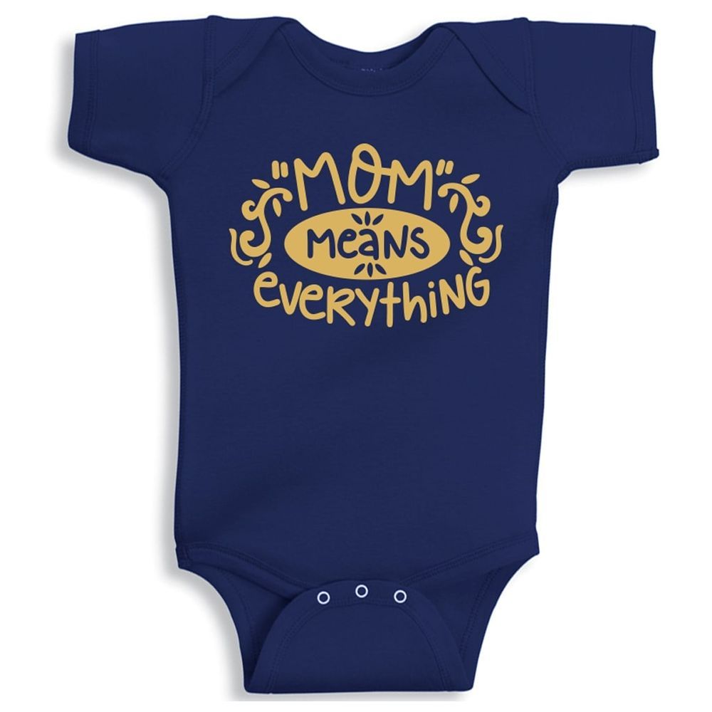 Twinkle Hands - Mom Means Everything Onesie - Navy