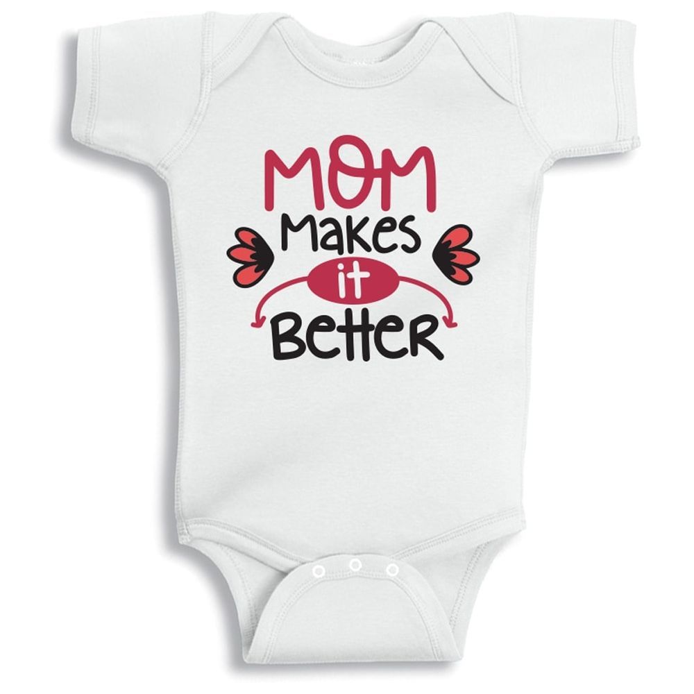 Twinkle Hands - Mom Makes It Better Onesie - White