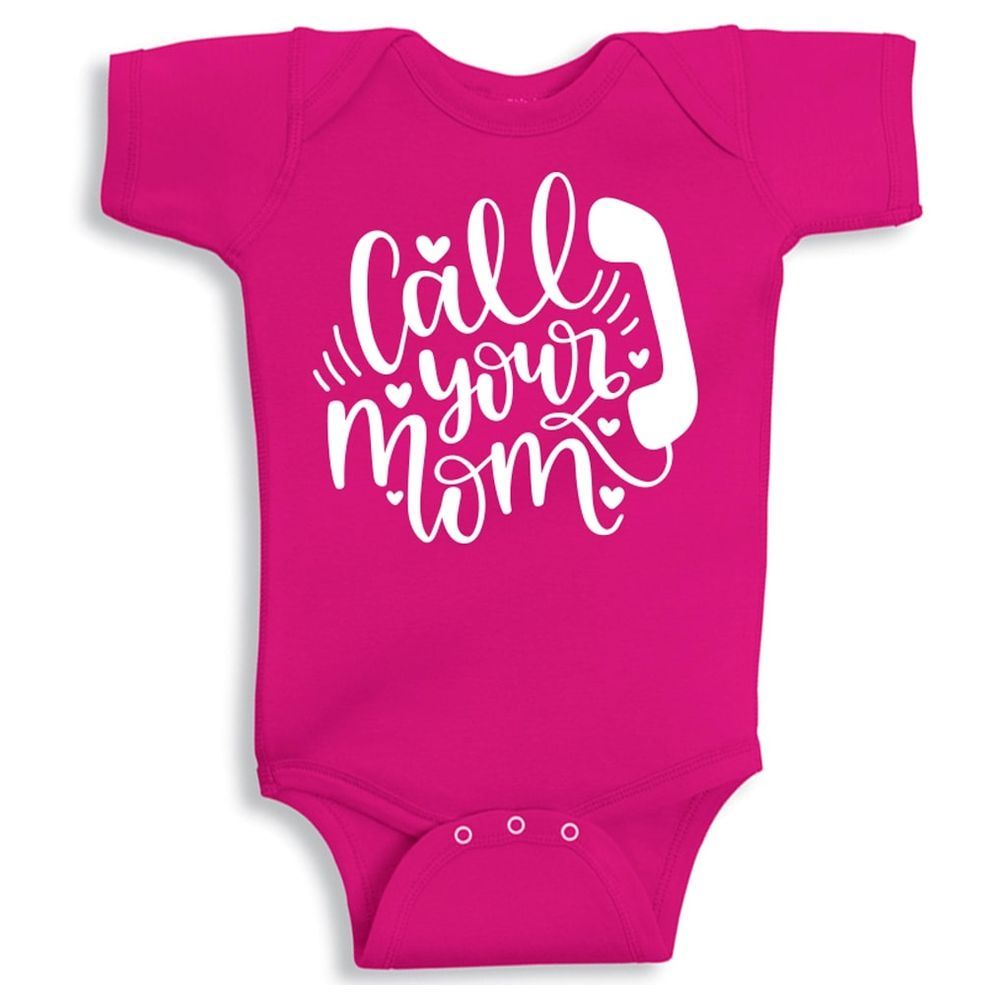 Twinkle Hands - Call Your Mom Onesie - Pink