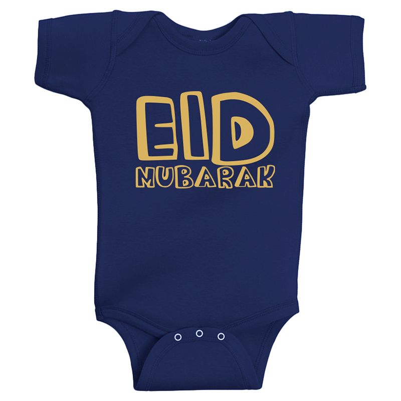 Twinkle Hands - Eid Mubarak Baby Onesie - Blue