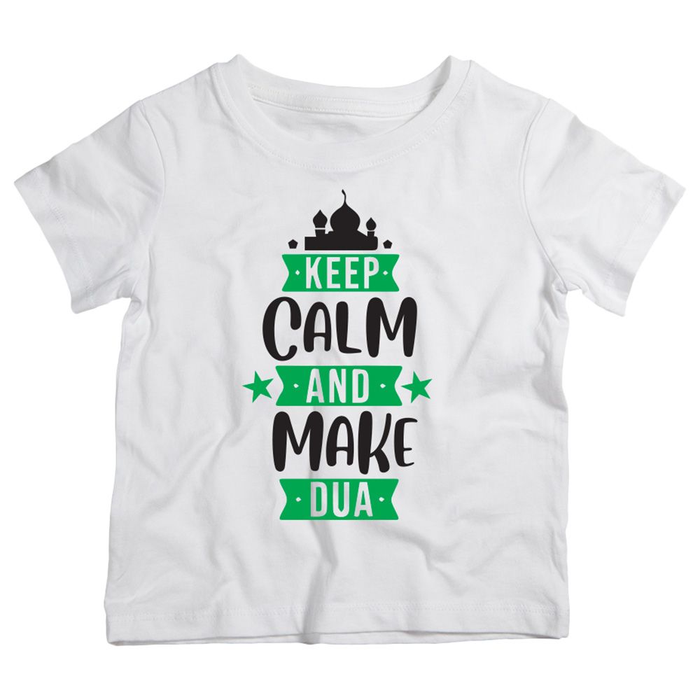 Twinkle Hands - Keep Calm And Make Dua T-Shirt - White