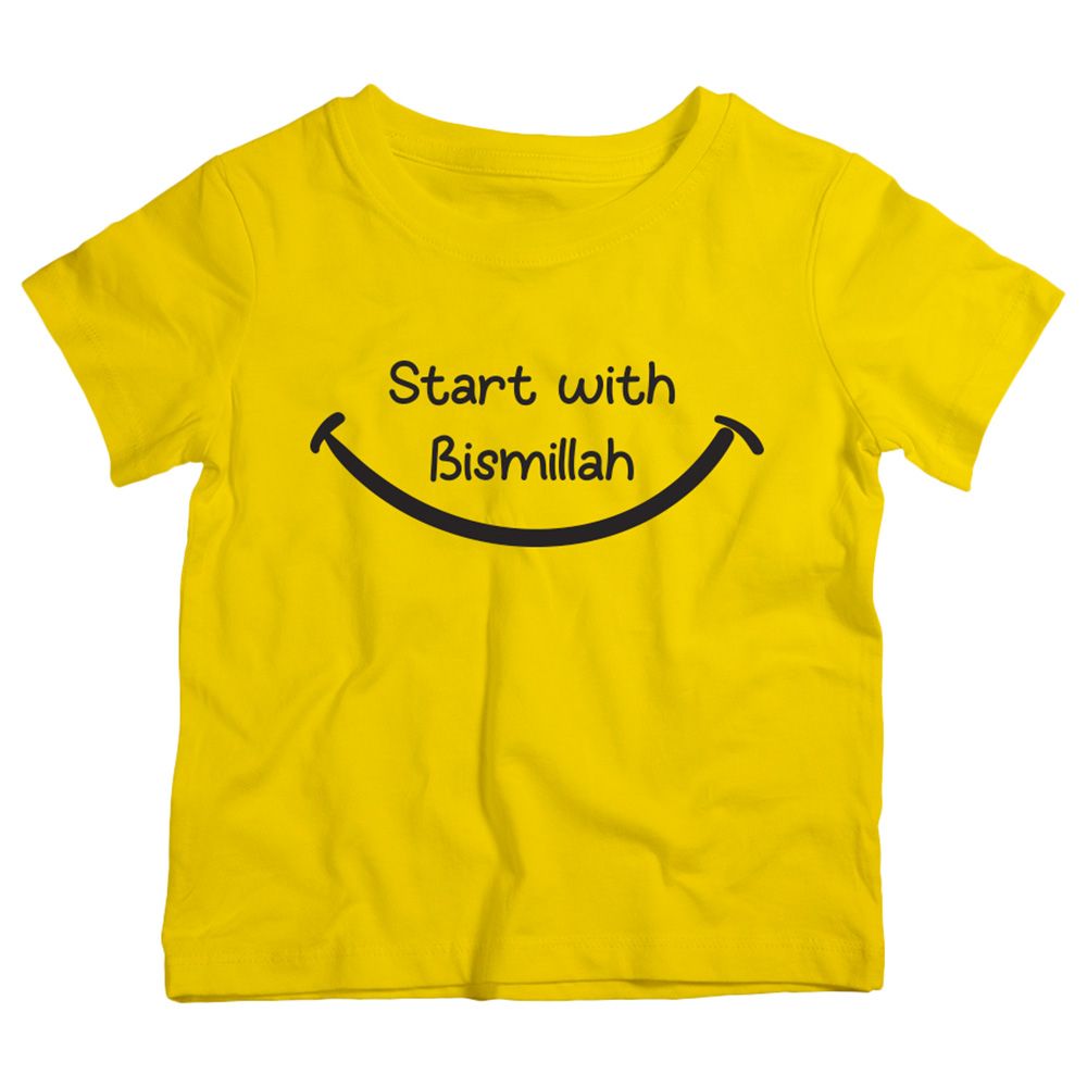 Twinkle Hands - Start With Bismilah T-Shirt - Yellow