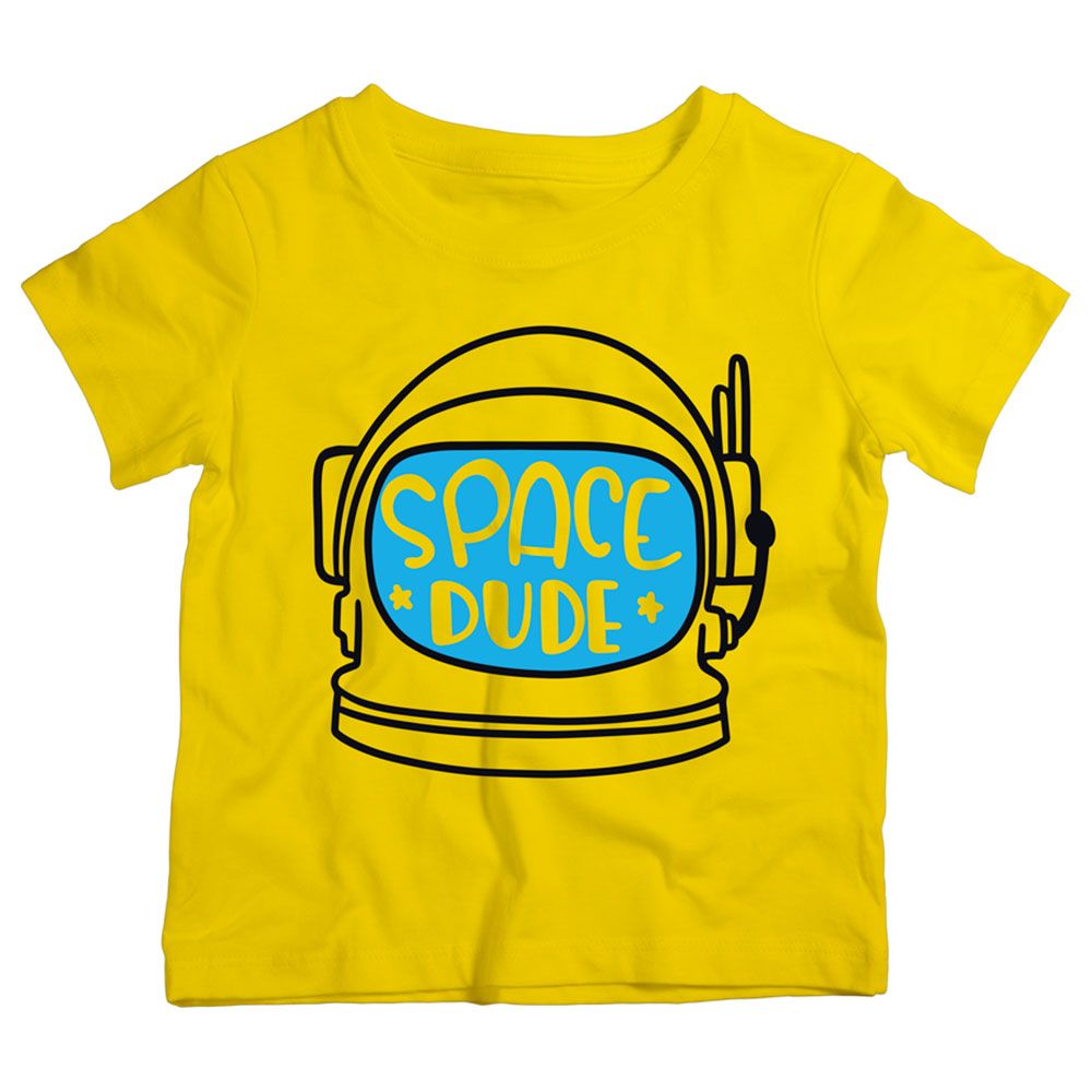 Twinkle Hands - Space Dude Cotton T-Shirt - Yellow