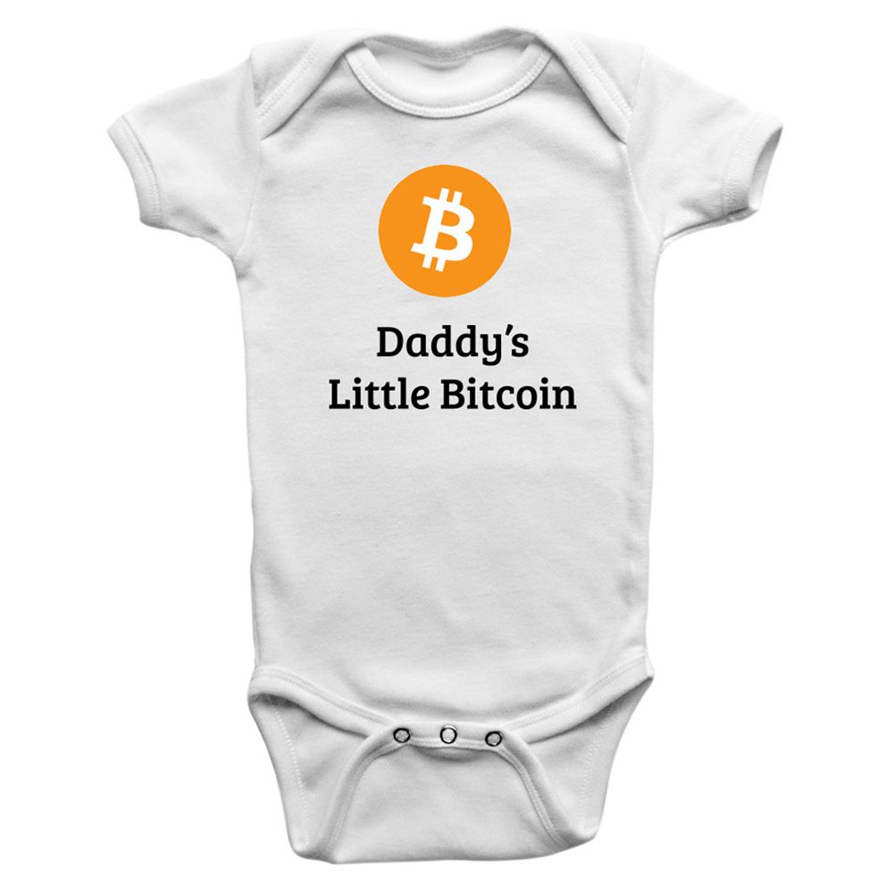 Limited Edition - Daddy'S Little Bitcoin Onesie Bodysuit