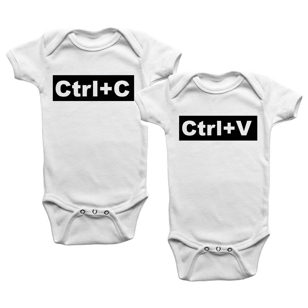 Limited Edition - Copy Paste 2pcs Twins Onesies Bodysuit