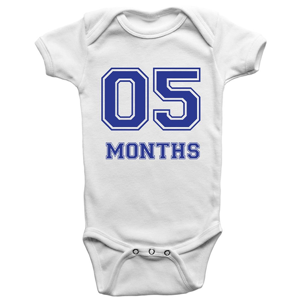 Limited Edition - Five Months Onesie Bodysuit - Blue