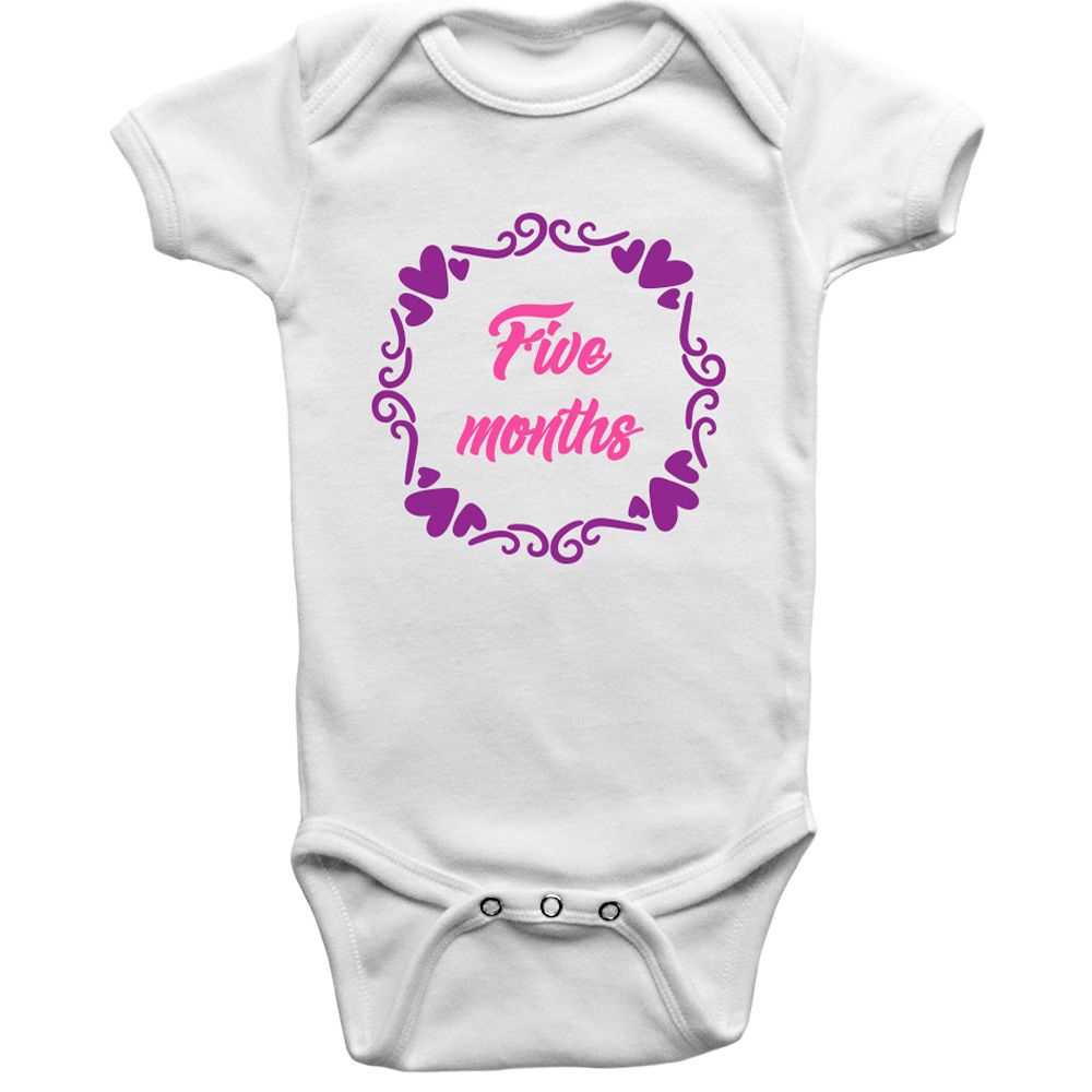 Limited Edition - Five Months Onesie Bodysuit - Violet