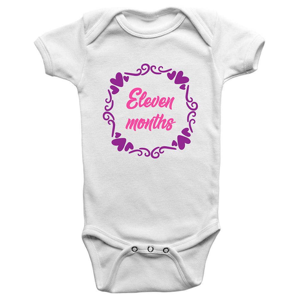 Limited Edition - Eleven Months Onesie Bodysuit - PinkViolet