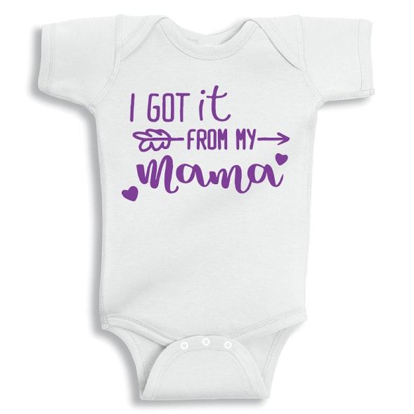 Twinkle Hands - I Got It From My Mama Onesie - Purple