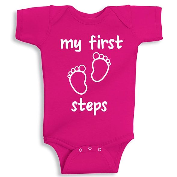 Twinkle Hands - My First Steps Onesie - Pink