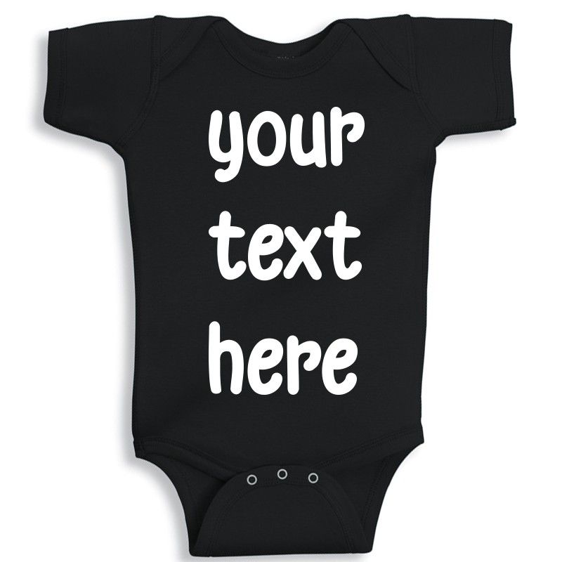 Twinkle Hands - Black Personalised Baby Onesie