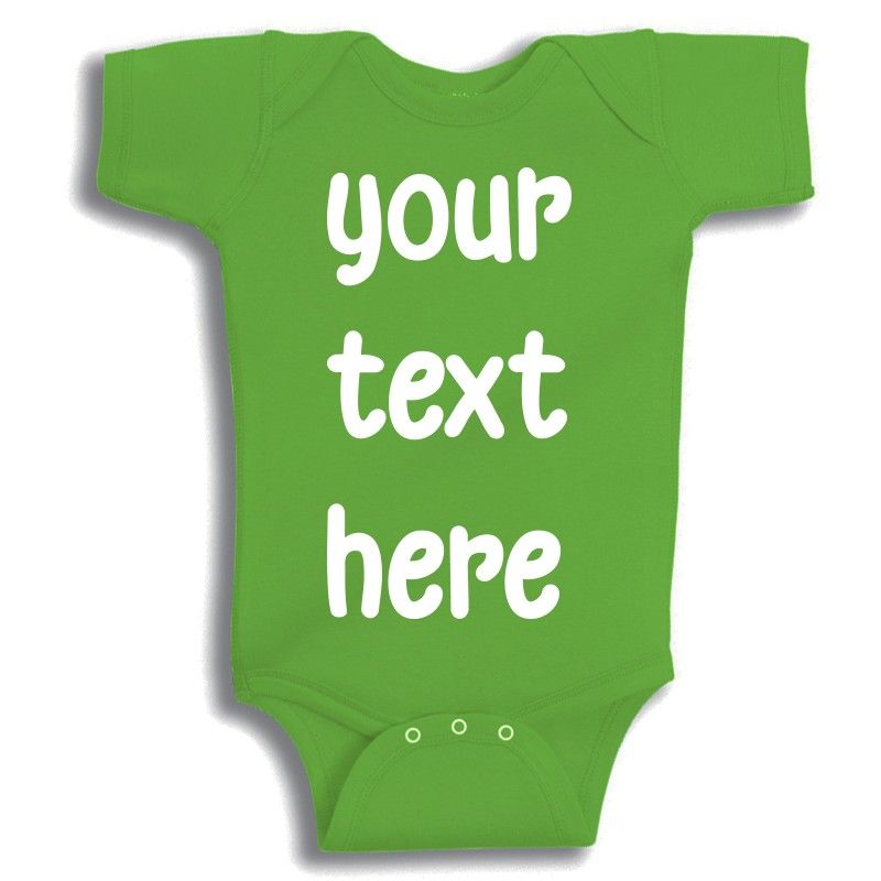 Twinkle Hands - Green Personalised Baby Onesie