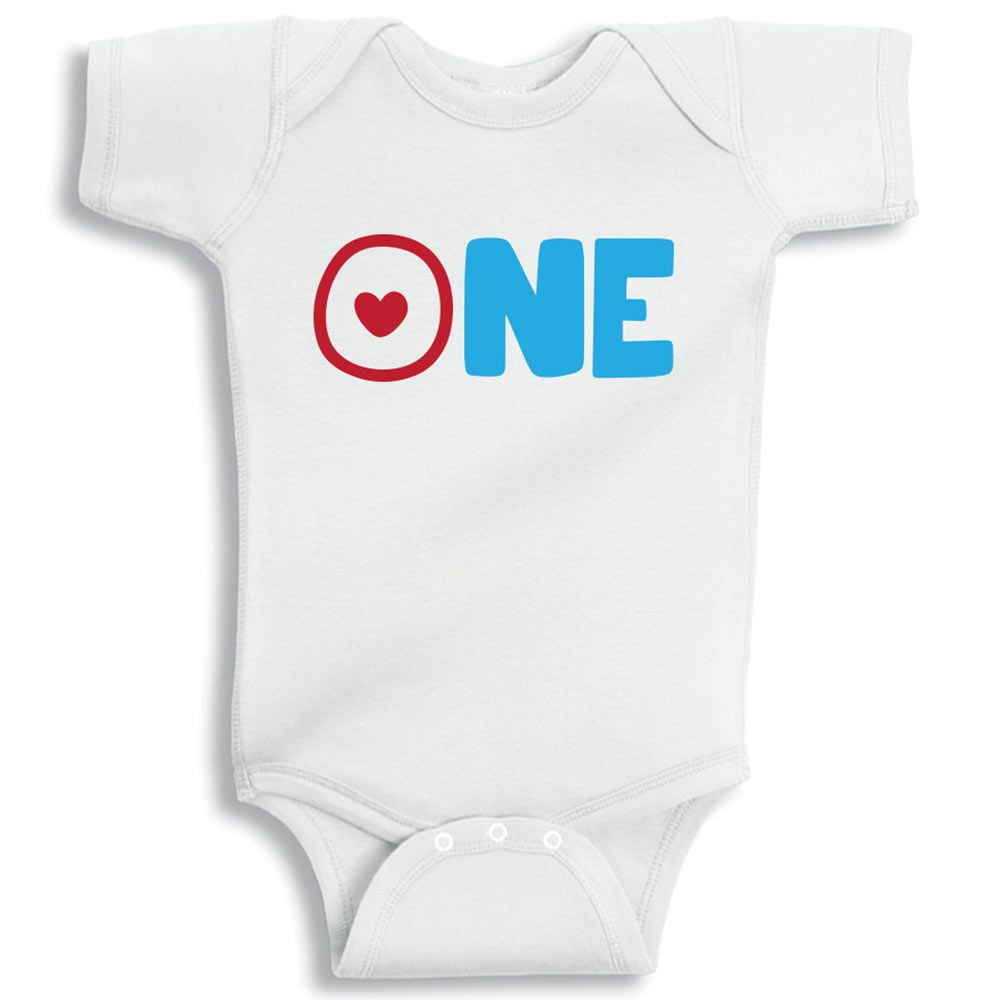 Twinkle Hands - Birthday One Baby Onesie - Blue