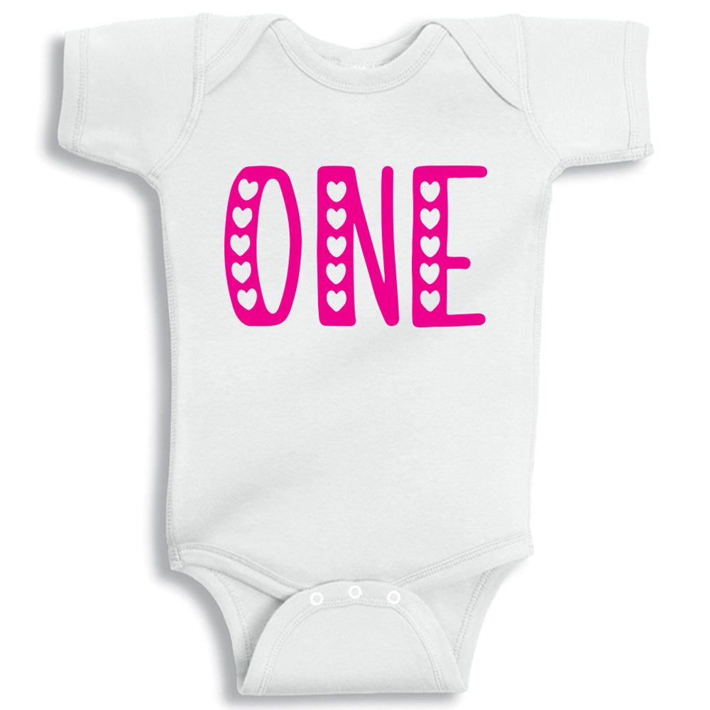 Twinkle Hands - Birthday One Baby Onesie - White