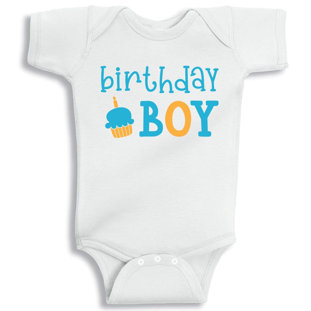 Twinkle Hands - Birthday Boy Baby Onesie - White